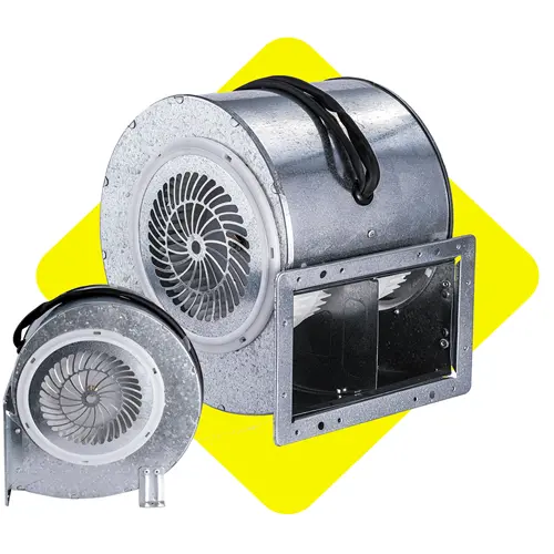 Electric motor with metal turbo cover (2113)