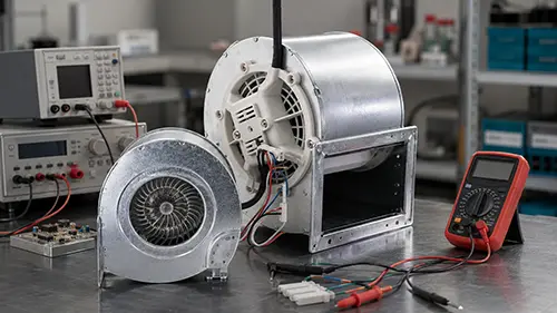 K30 exhaust fan motor airflow and static pressure testing