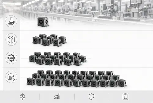 Industry standard MOQ tiers for wholesale range hood motors. 